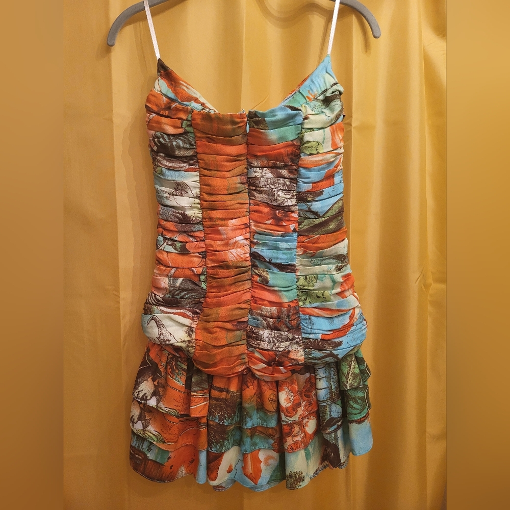 FARM Rio (Brazil) , Strapless Printed Mini Dress. Size/S. - Picture 3 of 7